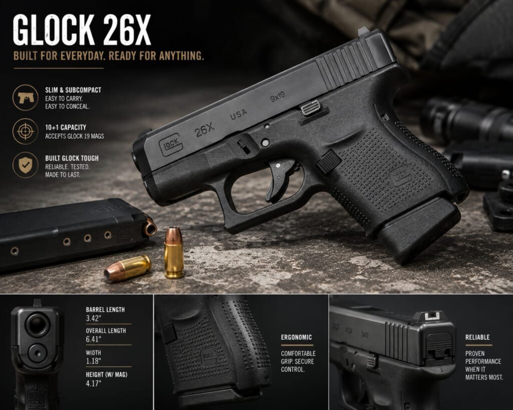 Glock 26X with impoetant side information