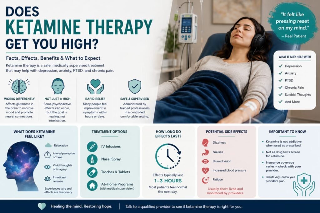 Does ketamine therapy get you high